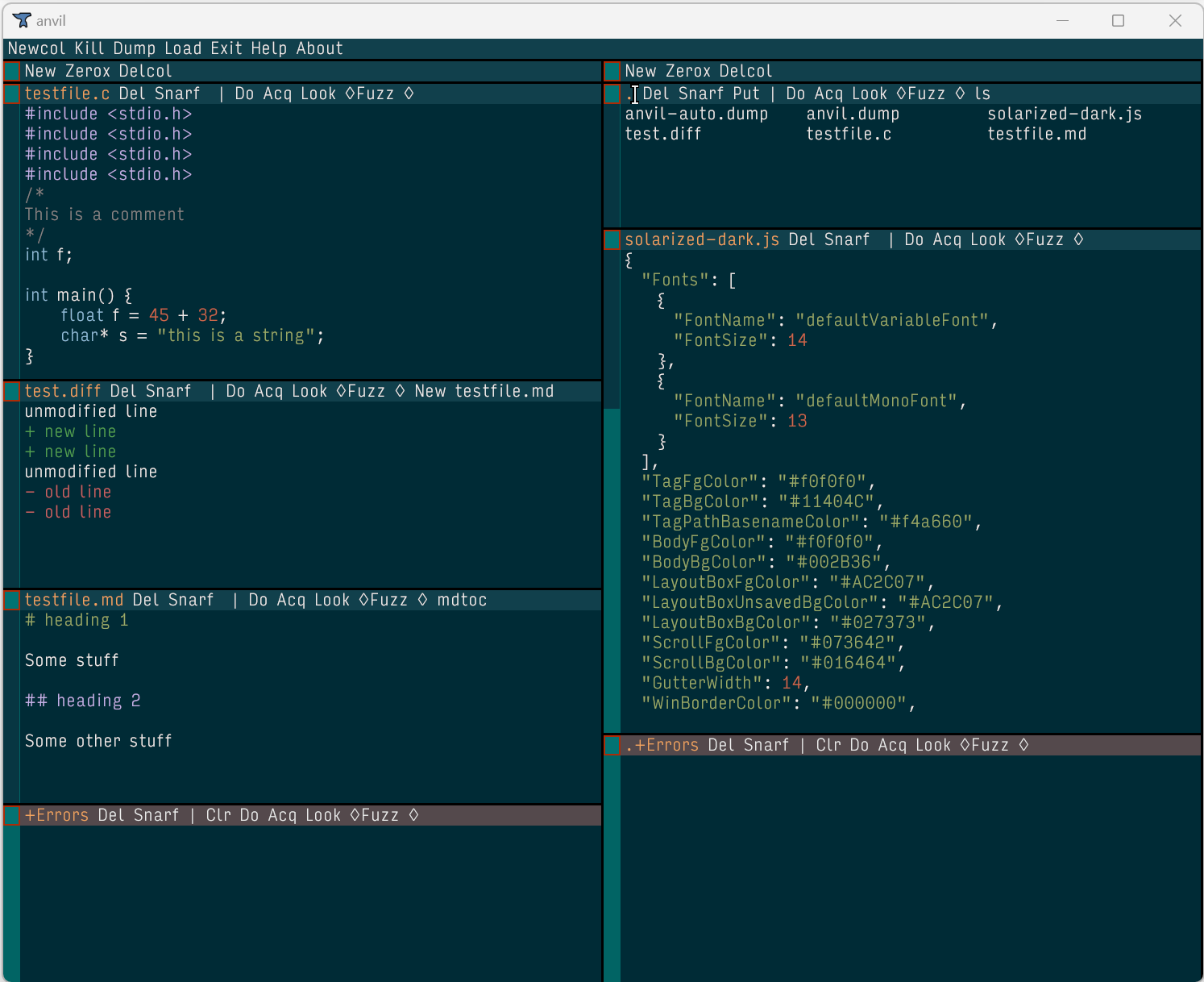 Solarized Dark Theme Screenshot